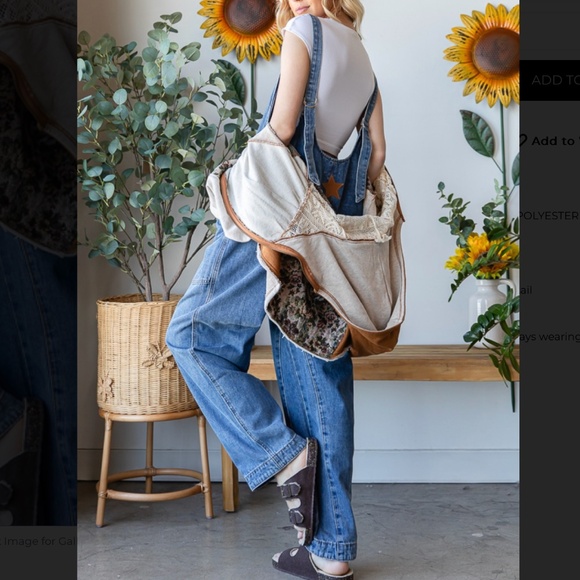 Oli & Hali “ Istanbul “ Oli and Hali Relaxed Fit Denim Overalls Jean Romper 15 - Picture 4 of 8